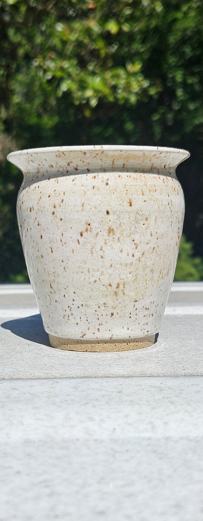 Speckled Vase in White