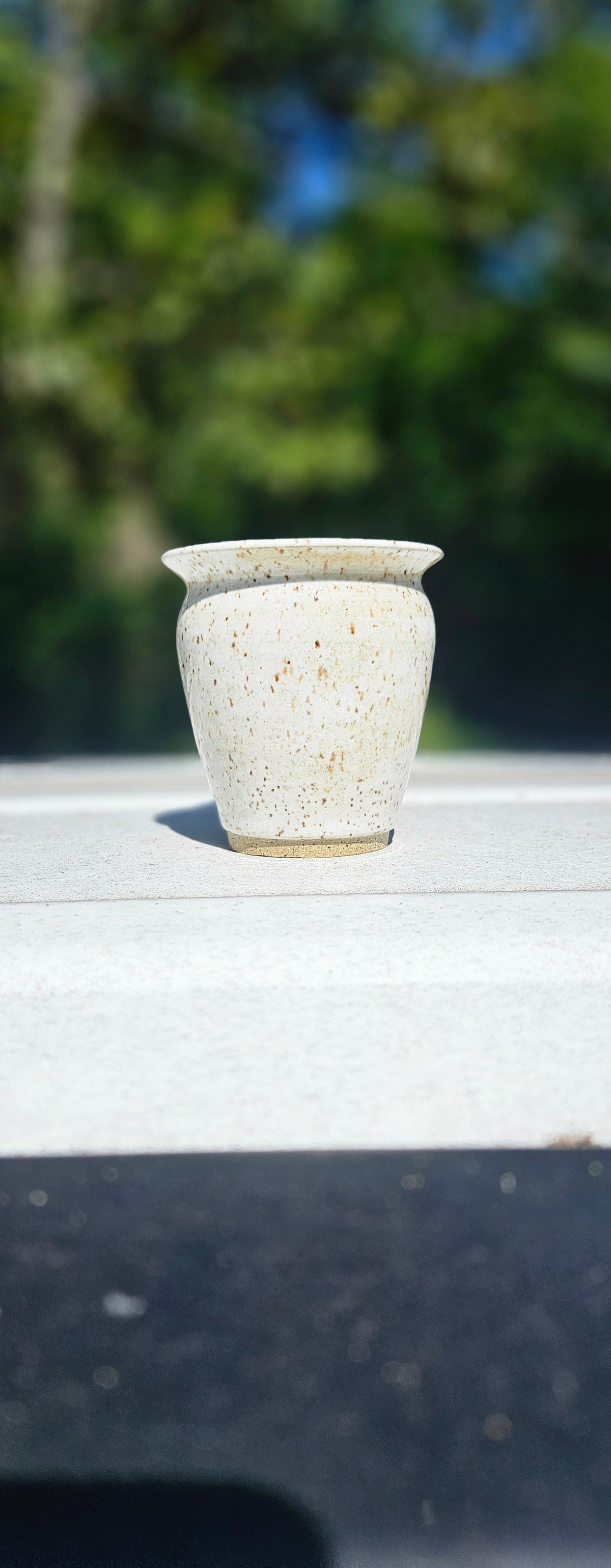 Speckled Vase in White