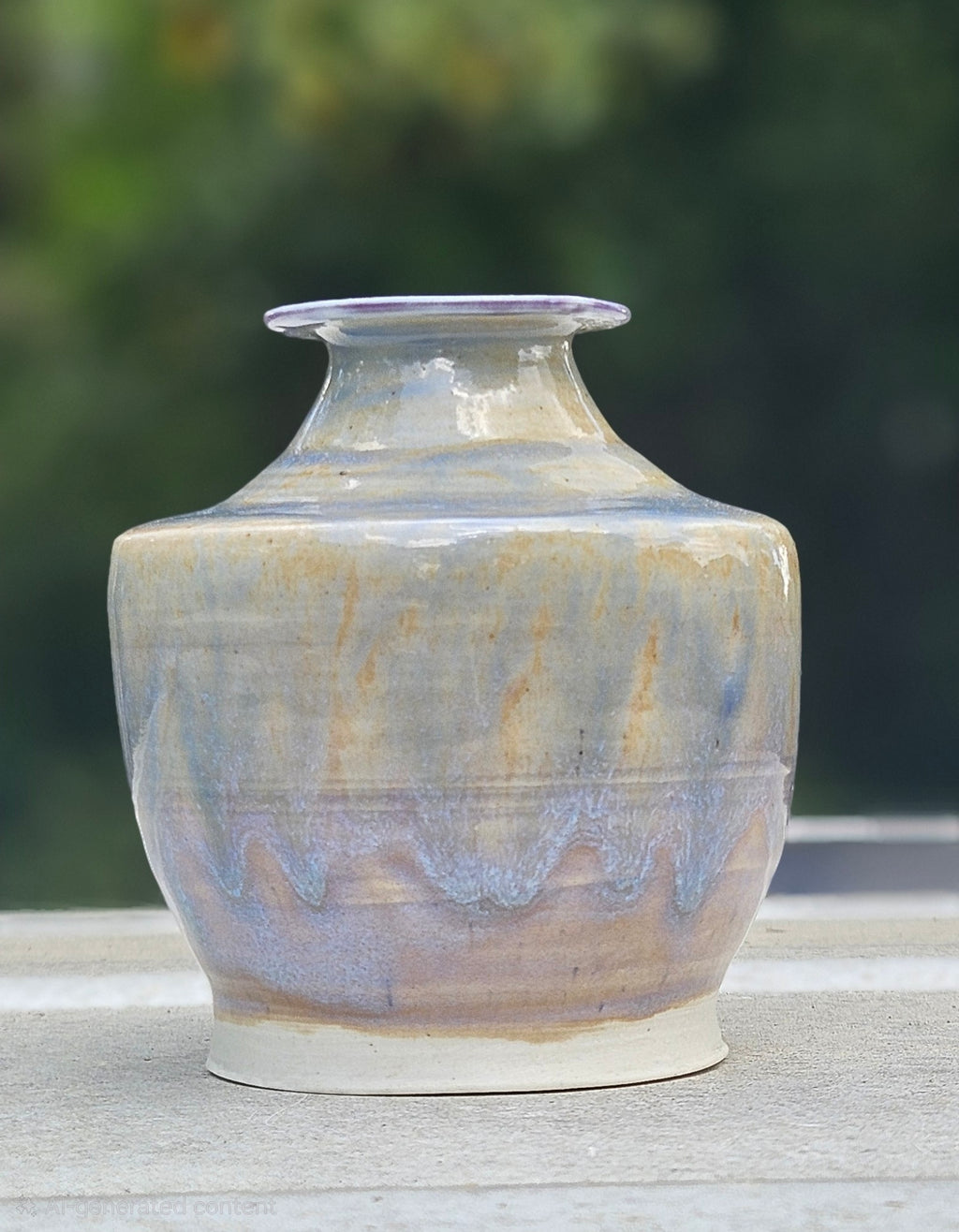 Vase in White and Blue