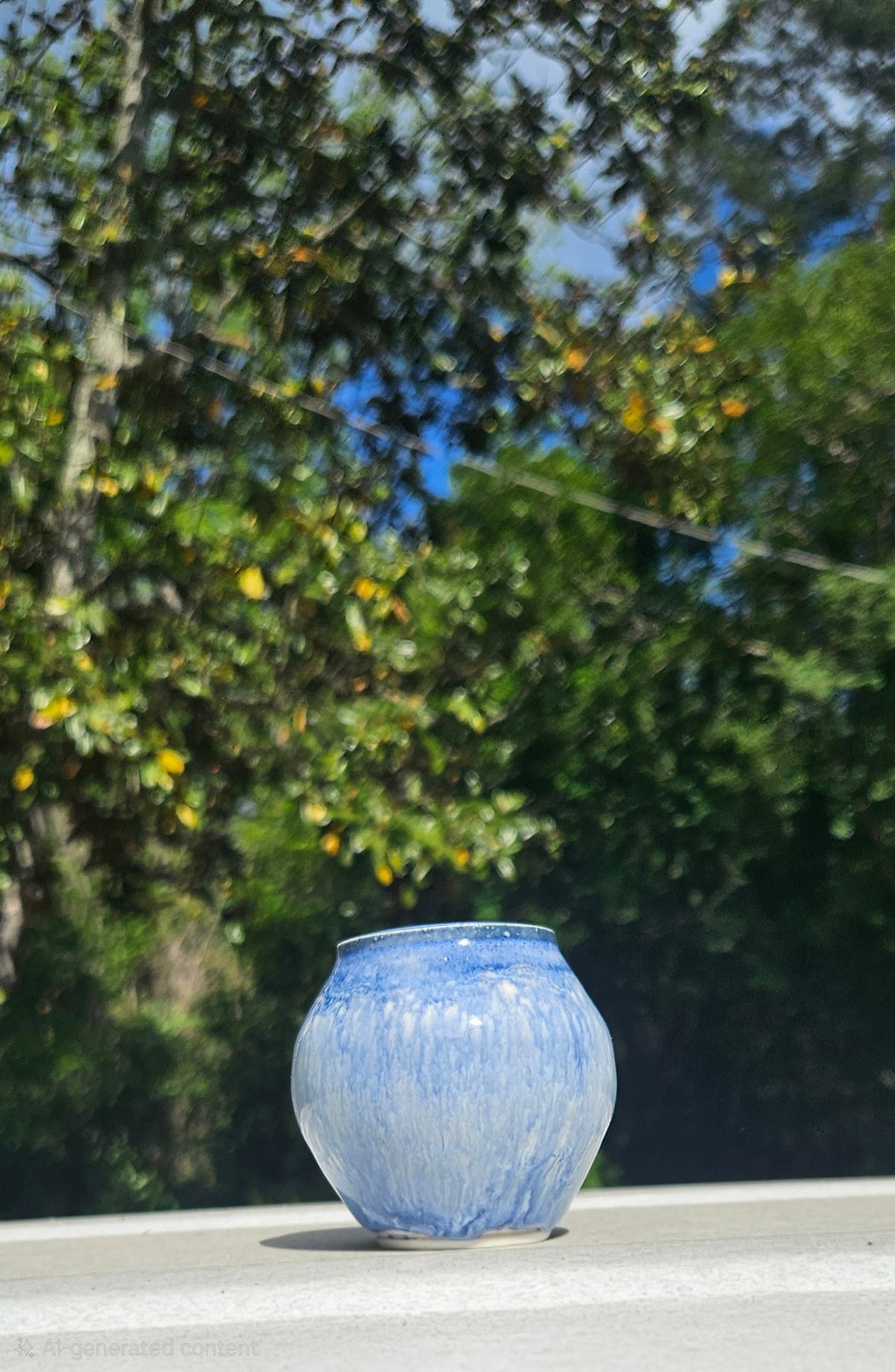 Small Moon Jar in Blue