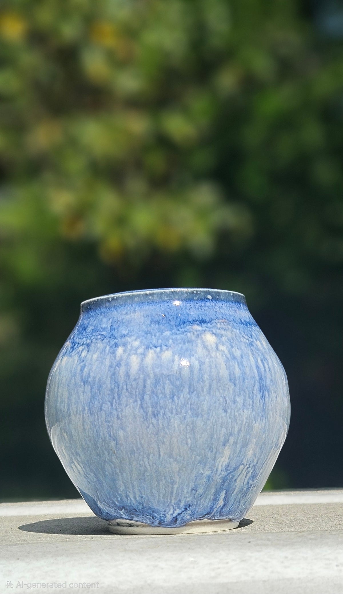 Small Moon Jar in Blue